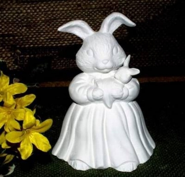 Hasenmutter mit Baby - 15 cm hoch - Schrühware