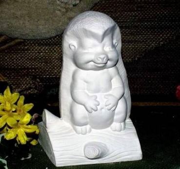 Gießform – neu – Igel auf Baumstamm – 21 x 11 cm - Made in Germany