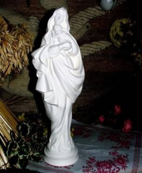 Madonna mit Kind – 41 cm hoch – Schrühware