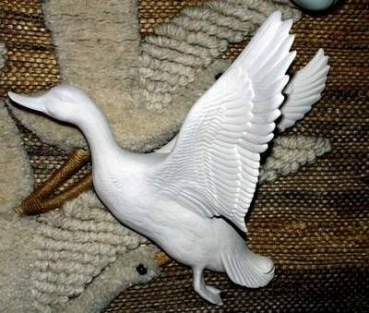 Wildente für die Wand – Flügel nach oben – 33 cm - Schrühware
