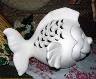 Windlicht - Großer Fisch - 20 x 30 cm - Schrühware
