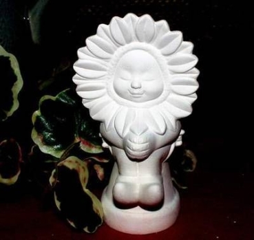 DONAS-Gießform - gebraucht – Sonnenblumenkind – mini – betend – 12,5 cm hoch - noch schöne Form