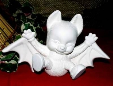 Fledermaus – Giddy Bat - 21 x 15 cm - Schrühware