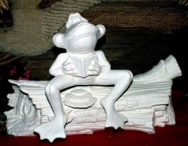 Baumstamm – 42,5 lang - ohne abgebildeten Frosch - Schrühware