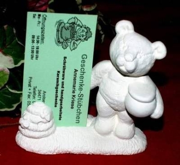 Bilderhalter – Teddy – 10 cm hoch – Schrühware