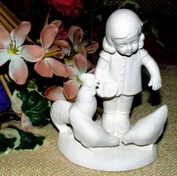 HEINZ–Gießform – neu – Mädchen mit Hühnern - Gänse-Liesel – 12 cm hoch