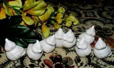DONAS-Gießform - neu – Vögel im 8er-Set – auch für DONAS-Kinderkrippe – USA