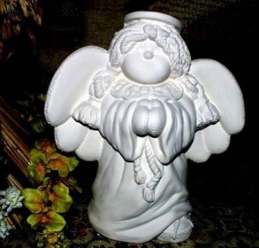 Button Buddies - Engel - Schrühware - 28 cm hoch