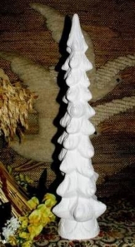 Lange Tanne mit Basis zum Beleuchten - 51 cm hoch - Schrühware