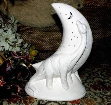Mondlicht – Dinosaurier  - 23 cm hoch - Schrühware - Restbestand - Sonderangebot