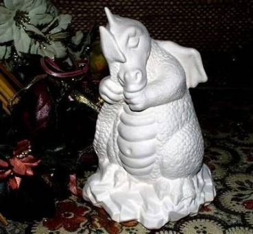 Drachen-Baby – 15 cm hoch – Schrühware