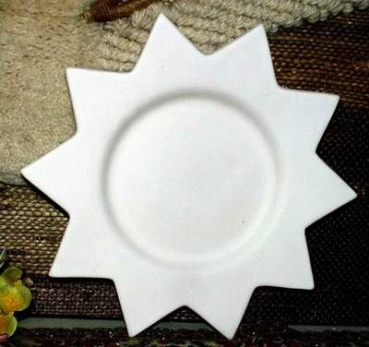 Sternteller – 28 cm Durchmesser – Schrühware – Restbestand