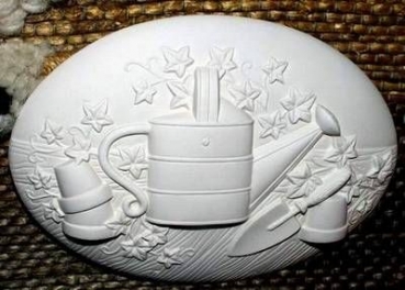 Motivplakette - Garten - Insert - 14,7 x 10,5 cm - Schrühware