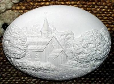 Motivplakette - Kirche - Insert - Schrühware