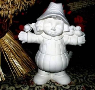 Vogelscheuche - Dose – Schrühware - 31 cm hoch