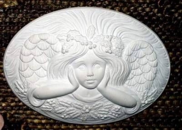 Motivplakette - Weihnachtsengel - Insert - Schrühware