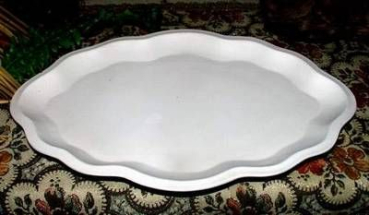 Servierplatte - oval - 32 cm lang - Schrühware – Sonderangebot
