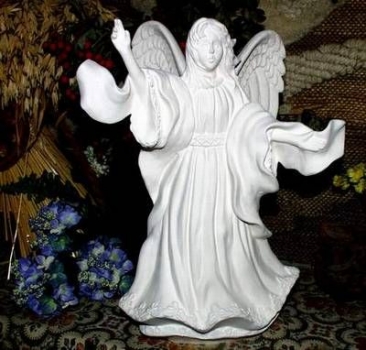 Renaissance - Engel - Schrühware - 32,5 cm hoch