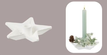 Silikonform – Kerzenhalter – Stern – 15,2 x 14,6 x 3,6 cm