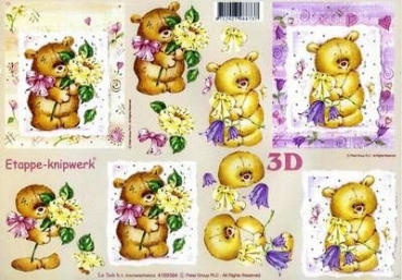 0330 - LeSuh - 3-D Etappenbogen - DIN A4 - 21 x 29,7 cm - Teddy