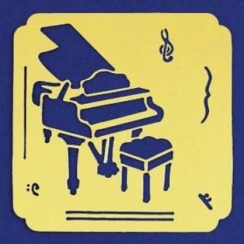 Embossingschablone - Klavier – 80 x 80 mm – statt 2,80 EUR