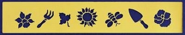 Rand-Embossingschablone - Gartenmotive – 30 x 180 mm – statt 3,35 €