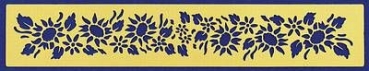 Rand-Embossingschablone - Sonnenblumen – 30 x 180 mm – statt 3,35 €