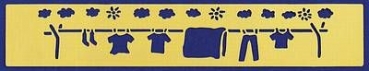 Rand-Embossingschablone – Wäscheleine – 30 x 180 mm – statt 3,35 €