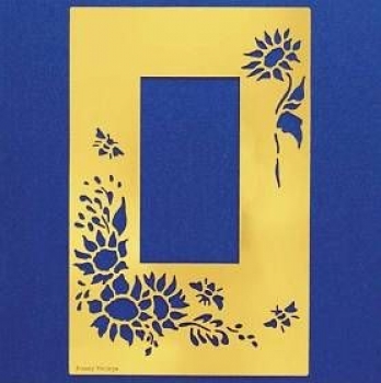 Prägeschablone für Karten – rechteckig -145 x 95 mm – Sonnenblumen – von Jenny Design – statt 6,30 EUR