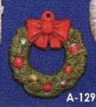 Weihnachtskranz – Ornament – Hänger – 9,2 cm – Design auf Vorder-​ und Rückseite - Schrühware