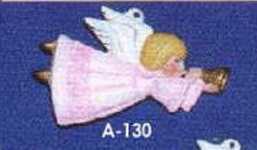 ALBERTAS–Gießform – neu – Engelmädchen mit Posaune – Ornament – Hänger – 9,2 cm – Design auf Vorder-​ und Rückseite