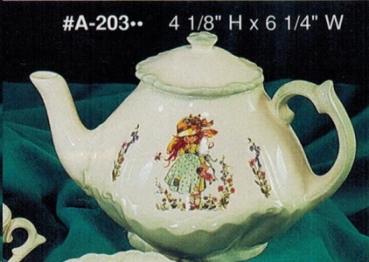 Kinder- & Puppengeschirr – Teekanne – 10,5 x 16 cm – Schrühware