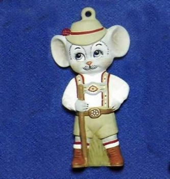 ALBERTAS–Gießform – neu – Tiroler Mausjunge – Ornament – Hänger – 9,2 cm – Design auf Vorder-​ und Rückseite