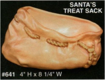 Santas Sack – 10 x 21 cm – Schrühware - auch zu Santa im Sessel AL-0640