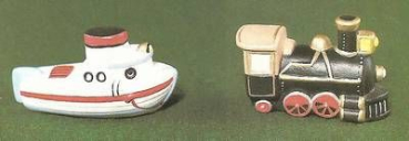 ALBERTAS-Gießform - neu – Schiff und Lokomotive – bis 5 cm hoch – USA