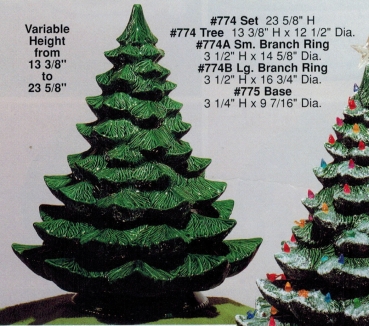 Tannenbaum mit Basis - Höhe 40 cm - Durchmesser 34 cm - Schrühware