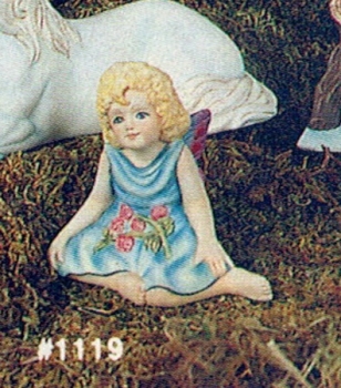 Sitzende Elfe – 7,5 cm hoch – Schrühware