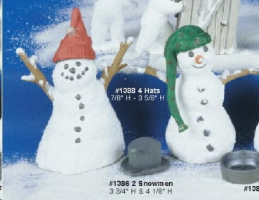 ALBERTAS-Gießform – neu – Schneemänner im 2er-Set (ohne Hüte / Mützen) – bis 11 cm hoch - Sonderangebot