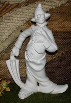 Clown mit Regenschirm – 30 cm hoch – Schrühware