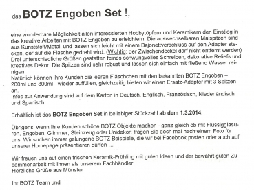 BOTZ – Engoben – Set – 10teilig – 900 bis 1.100 °C