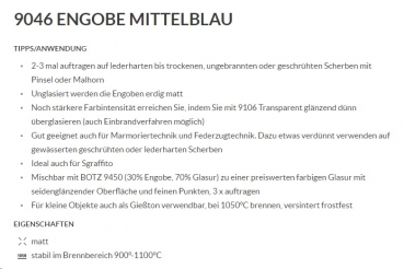 BOTZ – Engobe – Mittelblau – 800 ml – 900 bis 1.100 °C
