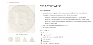 BOTZ PRO – Pyrit weiß - Pyrithe white – 800 ml – 1020 - 1280 °C