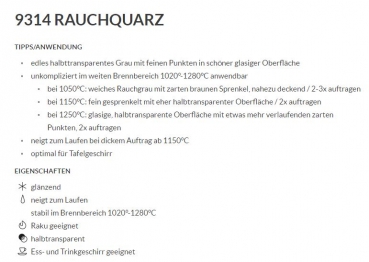 BOTZ PRO – Rauchquarz – Smoky Quartz – 200 ml – 1020 - 1280 °C