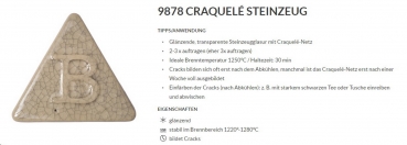 Craquelé – transparent – glänzend - 200 ml – Steinzeug-Glasur von BOTZ