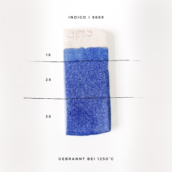 Indigo – seidenglänzend – 800 ml – Steinzeug-Glasur von BOTZ - Brennbereich 1.220 bis 1.280 °C