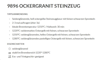 Ockergranit – seidenglänzend – 800 ml – Steinzeug-Glasur von BOTZ - Brennbereich 1.220 bis 1.280 °C