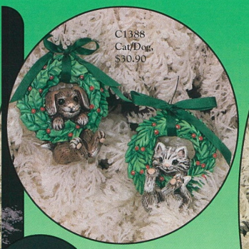 CERAMICHROME–Gießform – gebraucht – Ornamente Hund & Katze im 2er-Set – je 10 cm – Neuwert 62 EUR- neuwertig