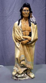 Indian Chief – 37 cm hoch – Schrühware