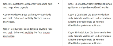 CG-1010 – Periwinkle Sky - MAYCO Jungle Gems ® – Kristallglasur – NONTOXIC – 1.000 bis 1.045 °C - Cone 06 bis Cone 05 – 16oz = 472 ml