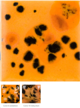 CG-1013 – Papaya - MAYCO Jungle Gems ® – Kristallglasur – NONTOXIC – 1.000 bis 1.045 °C - Cone 06 bis Cone 05 – 4oz = 118 ml